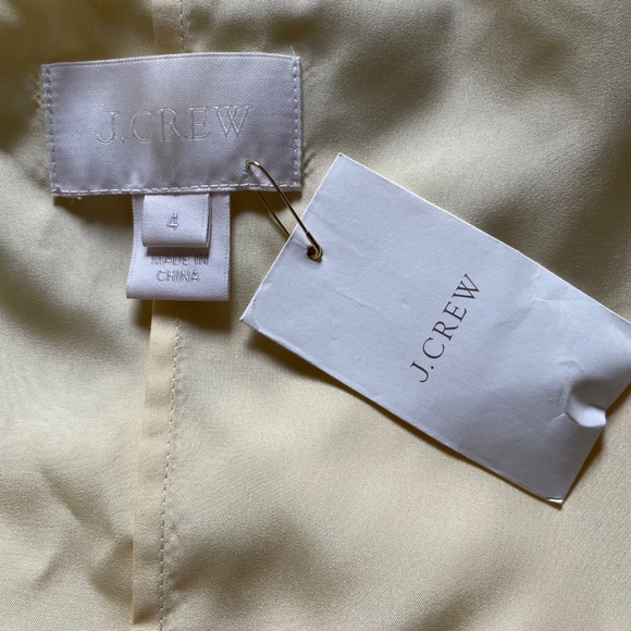 J. Crew Yellow Silk Chiffon Dress Size 4 - Picture 5 of 6